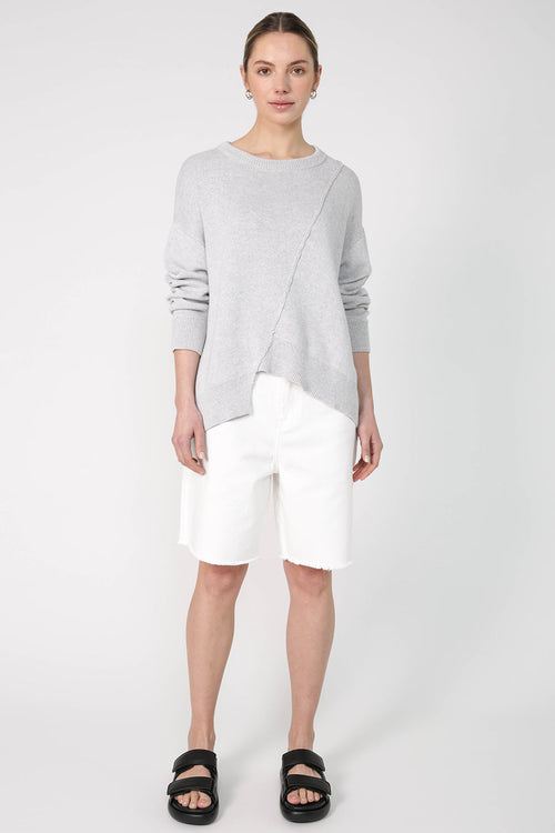 resulting sweater / grey marle|silver