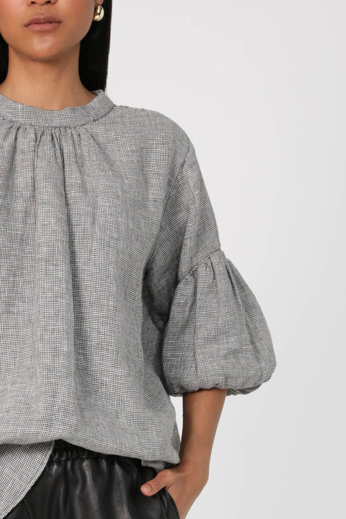 nominate tee / black|white houndstooth