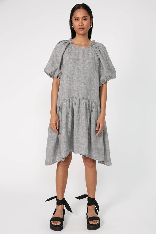 esteem dress / black|white houndstooth