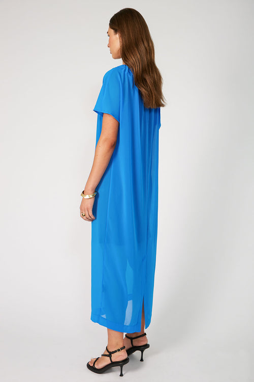 avid tee midi dress / brilliant blue