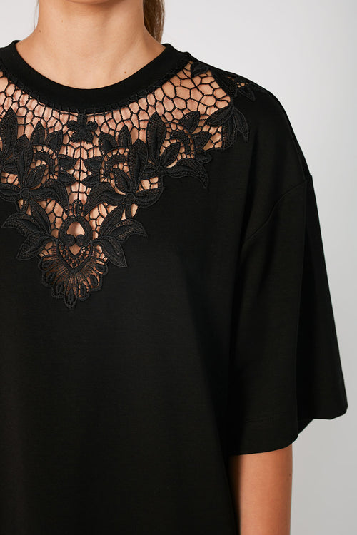repose tee dress / black