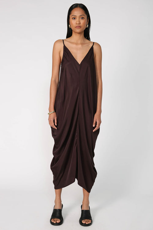 bay dress / espresso chocolate brown