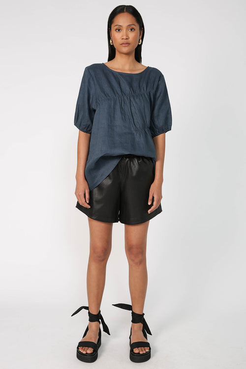 notion tee / teal blue
