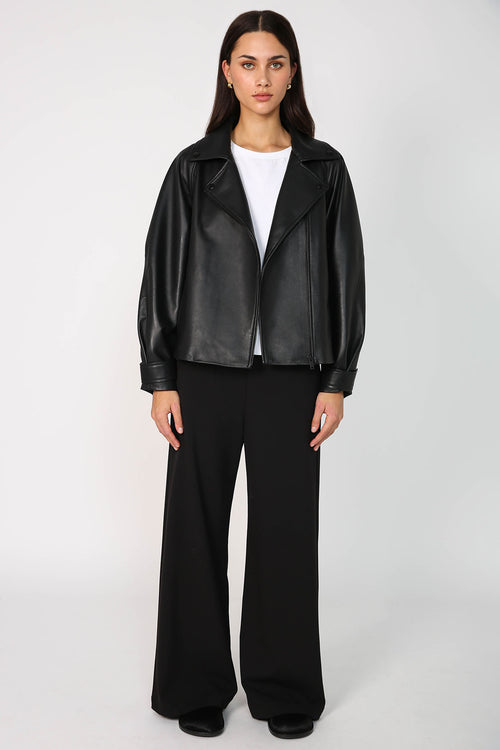 luxe moto jacket / black