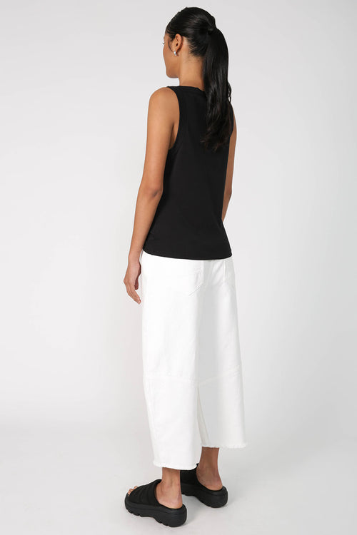 furtive crop jean / ivory white