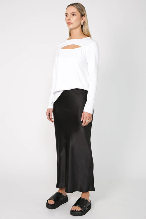 glide maxi skirt / black