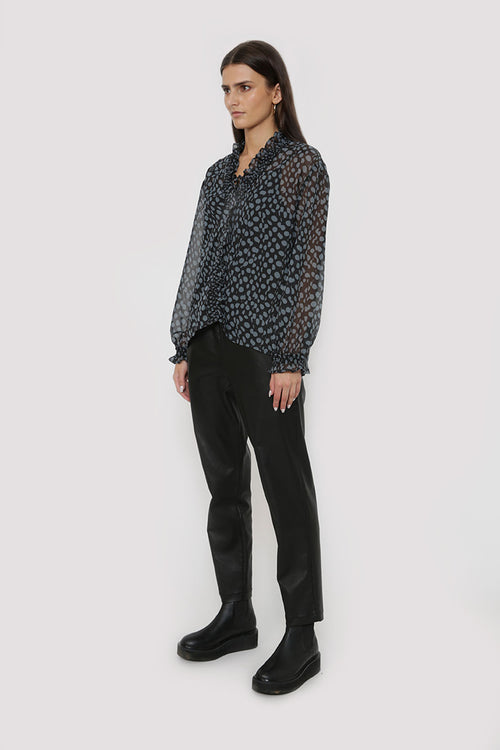 defying top / black|grey spot