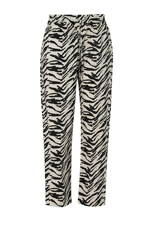 dessa pant / natural|black abstract zebra