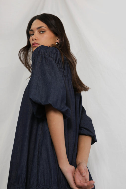 gallery dress / indigo blue