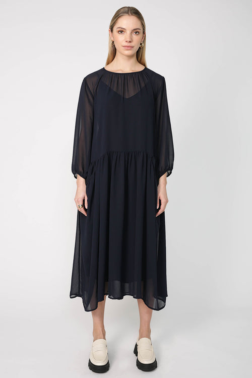 foundation dress / ink blue