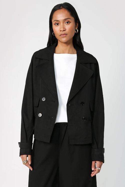 cinched jacket / black