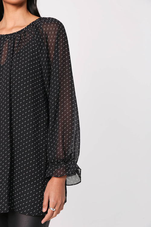 vital top / double dot print