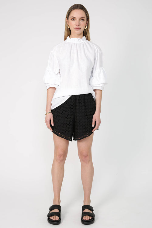 actually broderie short / black