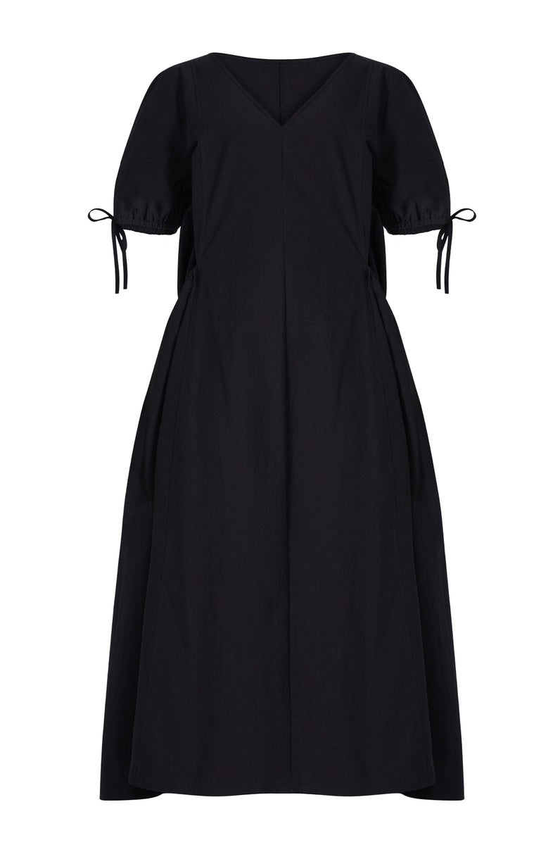 princess polly baby blue dress pitch midi dress / black
