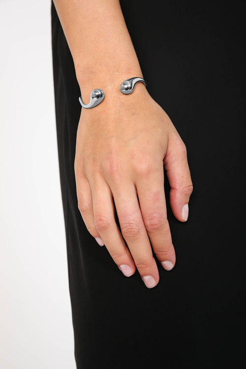 tear drop bracelet / silver