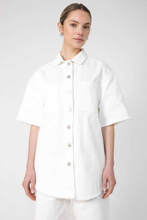 lift shacket / ivory white