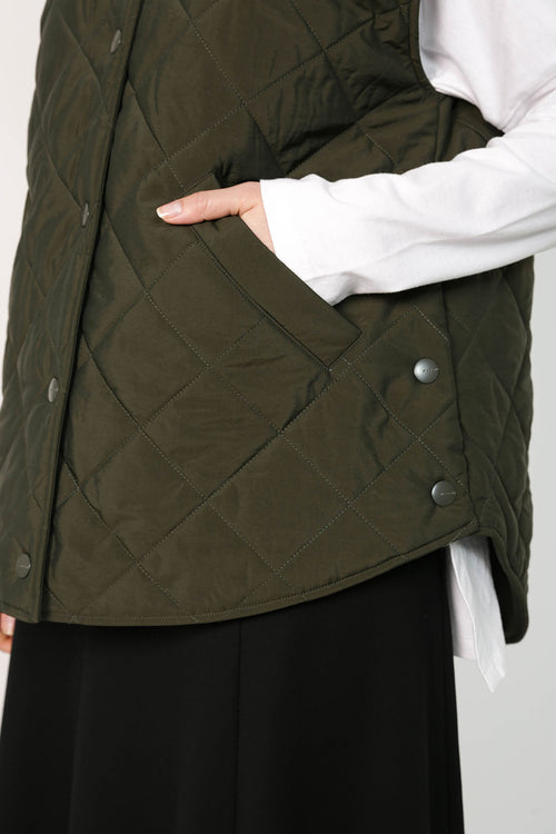 stride vest / dark khaki green