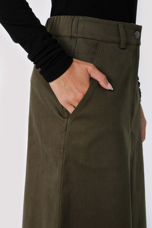 drilling skirt / khaki green