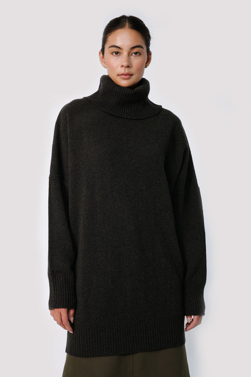 sweeping tunic / olive