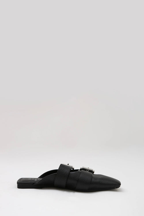 ballet buckle flat / black