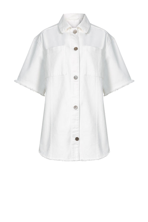 lift shacket / ivory white