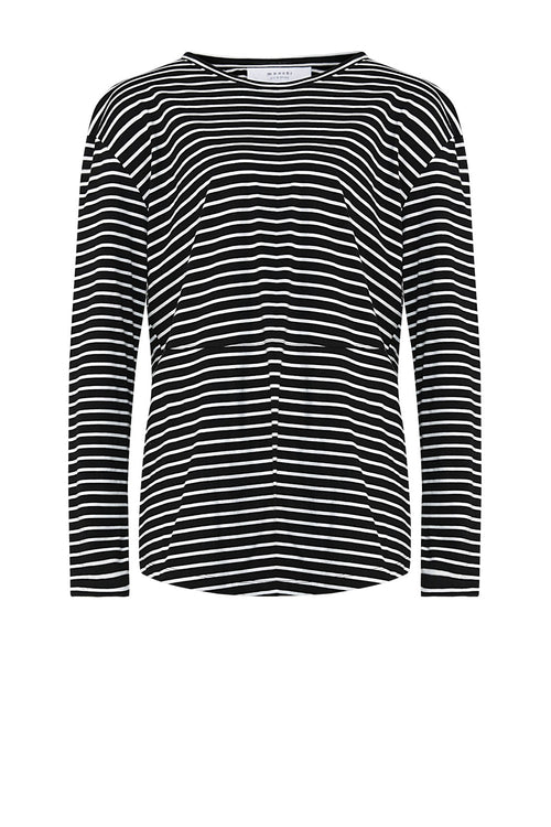 trickster top / black|white stripe