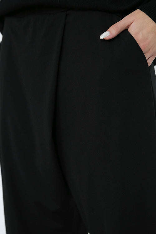tipped pant / black