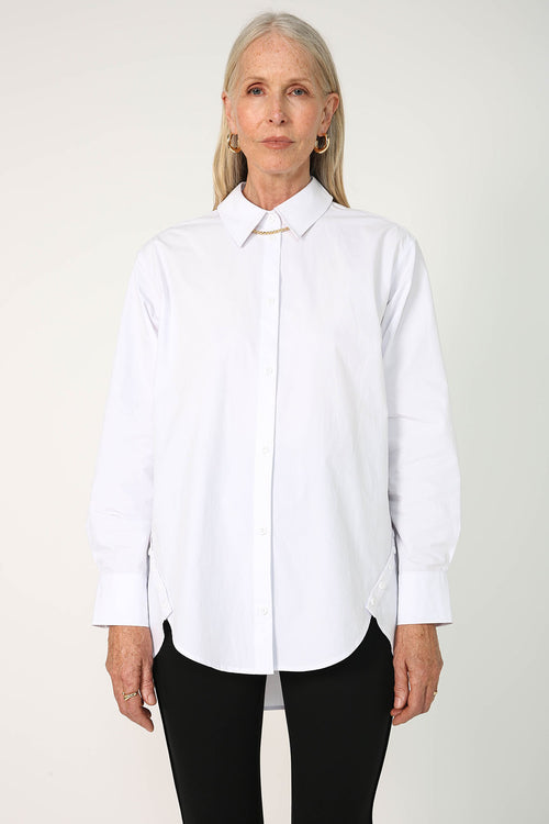 unbutton shirt / white