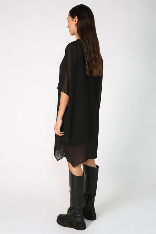 angle tee dress / black