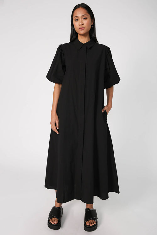 adhere midi dress / black