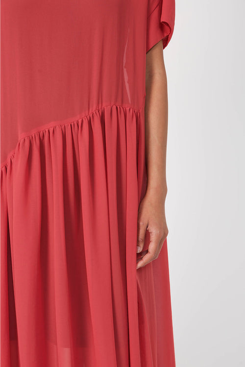 follow dress / guava red