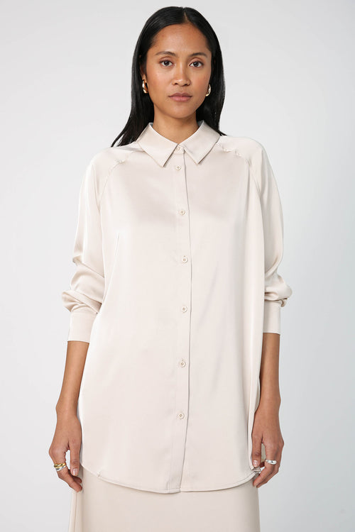 roam shirt / pearl natural