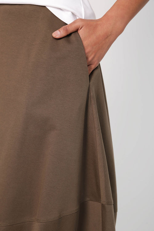 spin skirt / dark olive green