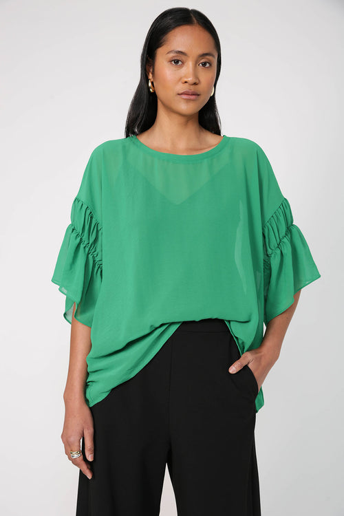 floating tee / bright green