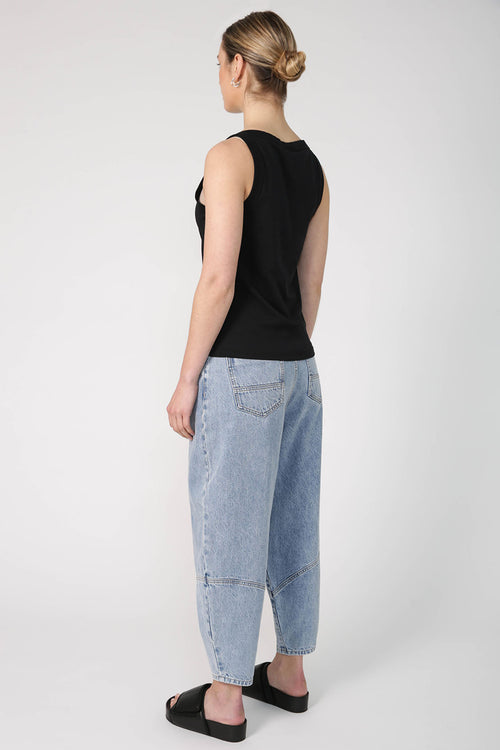 furthered jean / washed indigo blue