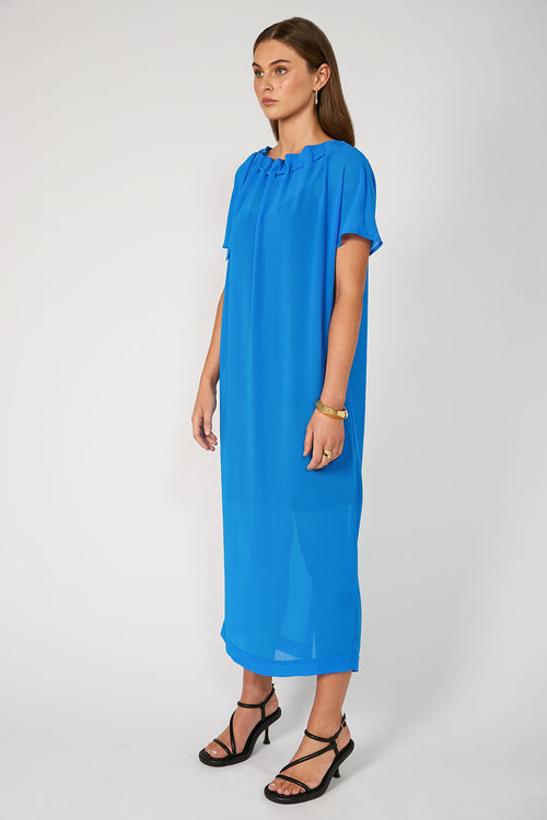 avid tee midi dress / brilliant blue