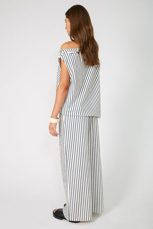 ranging pant / ivory|navy stripe