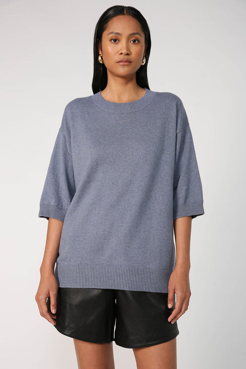 incite sweater / smokey blue marle