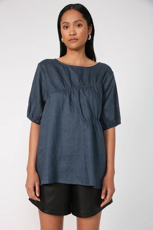 notion tee / teal blue