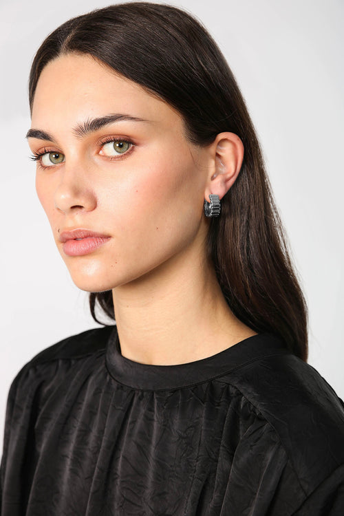 pillar earring / silver
