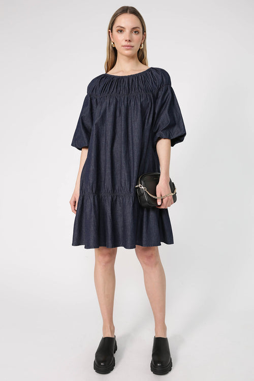 gallery dress / indigo blue