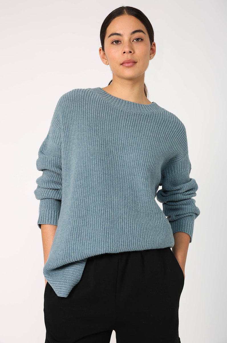 upbeat sweater celadon blue marle m o o c h i