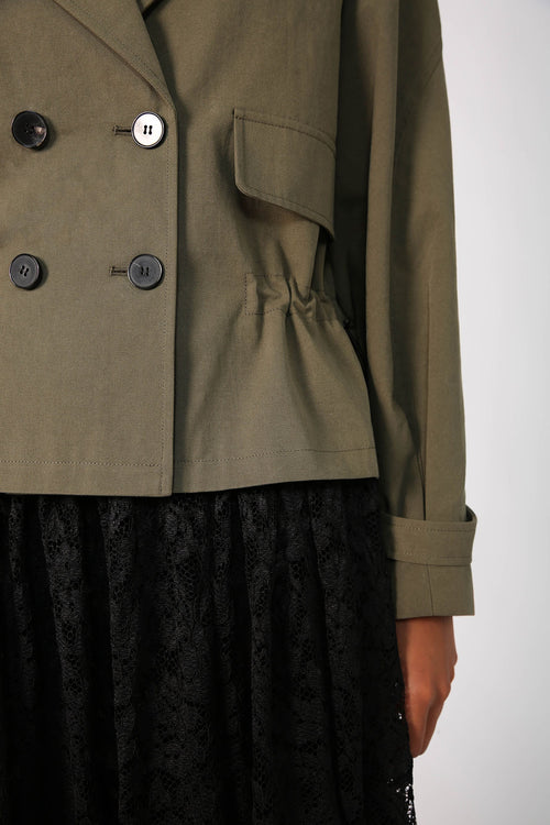 cinched jacket / sage green