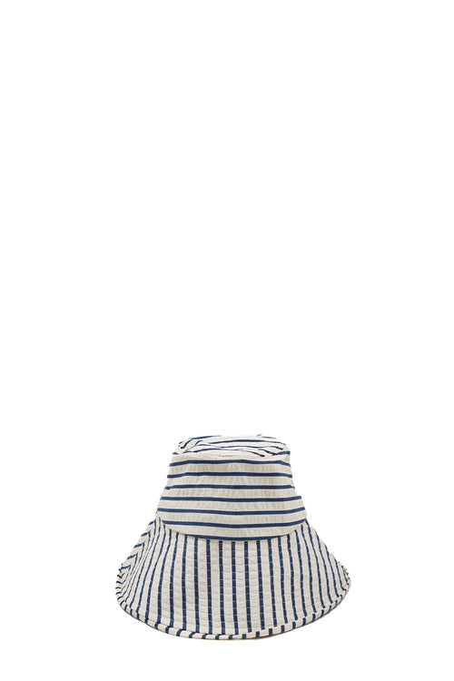 bounty bucket hat / ivory|navy stripe