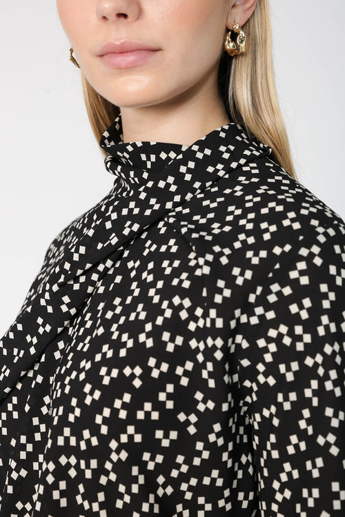 filament top / black|natural print