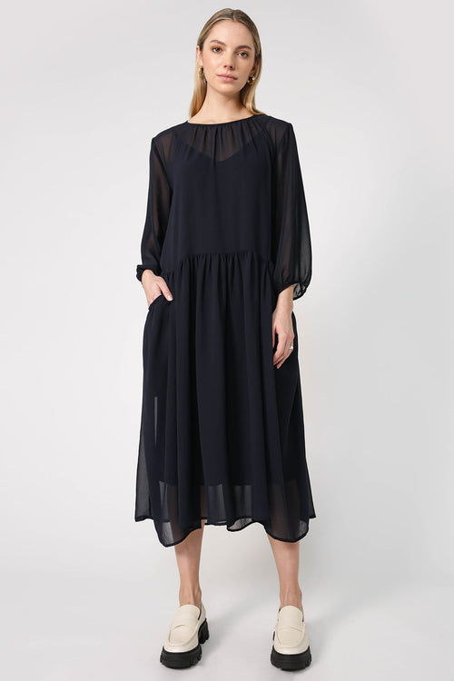foundation dress / ink blue
