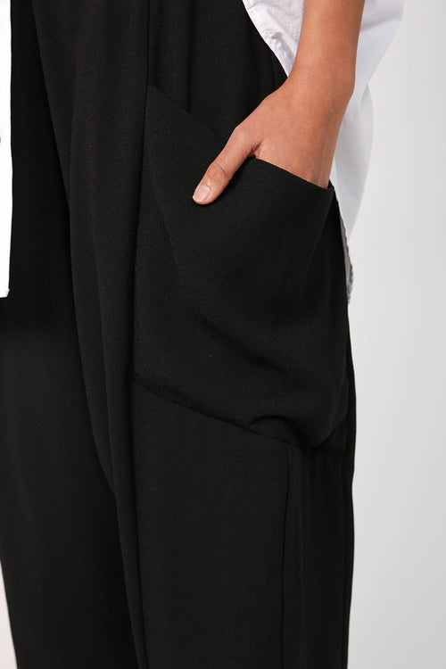 grid pant / black