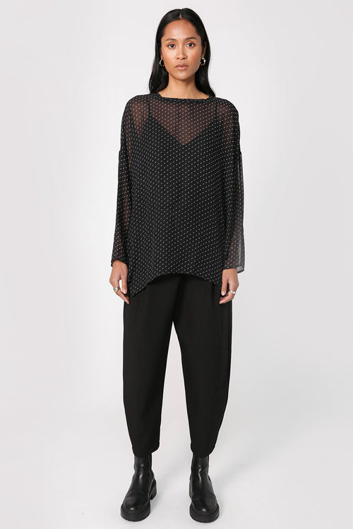 angle top / double dot print