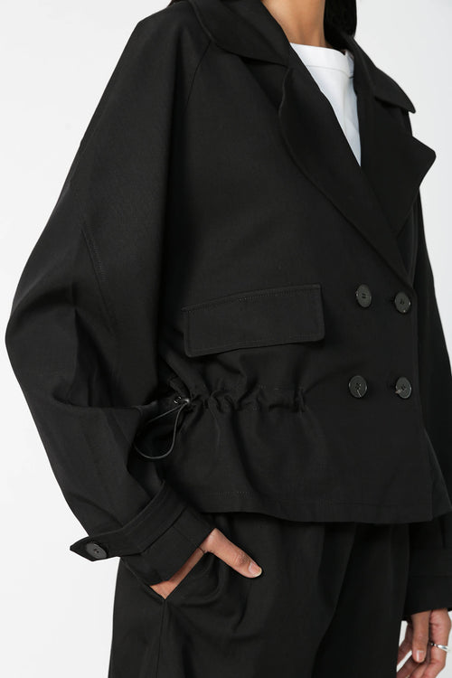cinched jacket / black