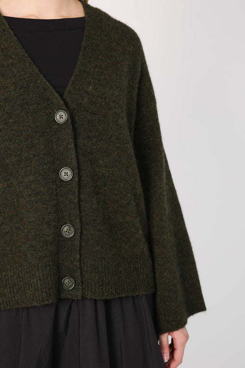 spoken cardi / dark green